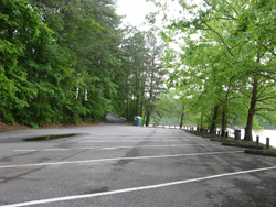 The parking area at Knox Bridge day use area, Lake Allatoona