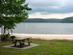 the swimming beach at Sweetwater day use park